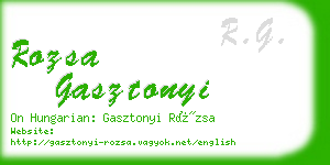 rozsa gasztonyi business card